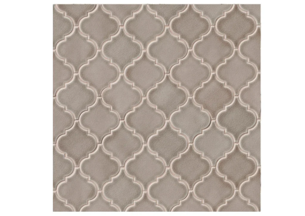 Spanish Mediterranean Kitchen Backsplash Tile Dove Grey Arabesque 2